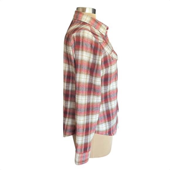 VTG Wrangler Wrancher Plaid Flannel Pearl Snap Shirt Womens XL Western Cowgirl - Picture 4 of 8